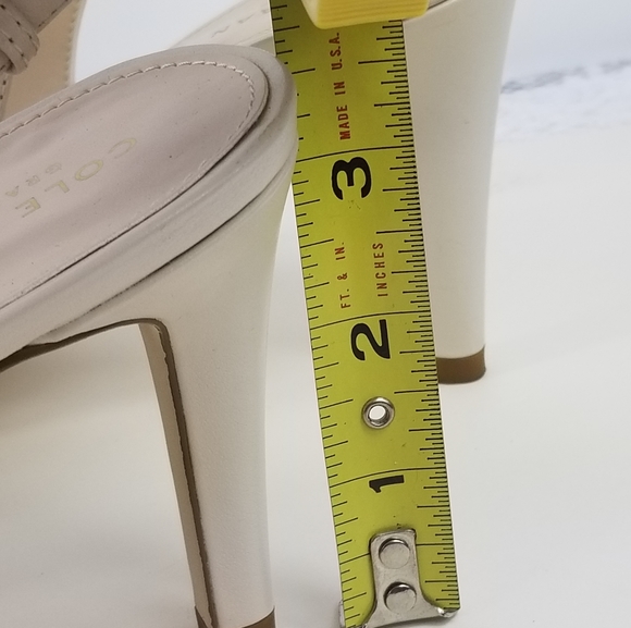 Cole Hann cream leather shoes faux snake print - Picture 4 of 8